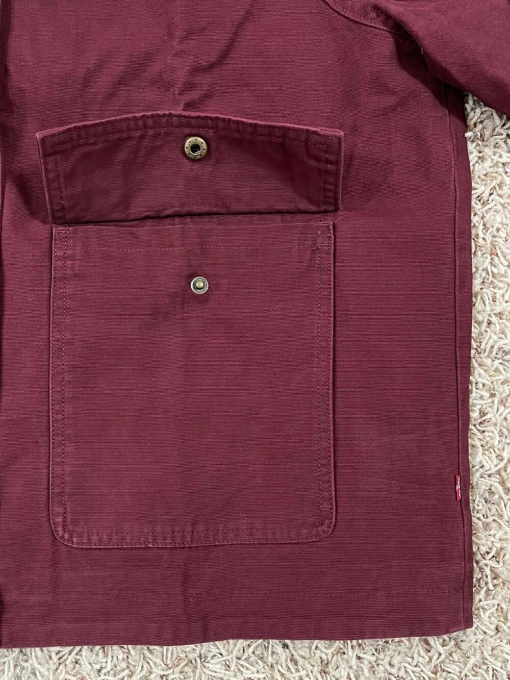 Levi's Women's Shorty Barn Canvas Jacket Dark Red, Size XL (New) - Picture 11 of 16
